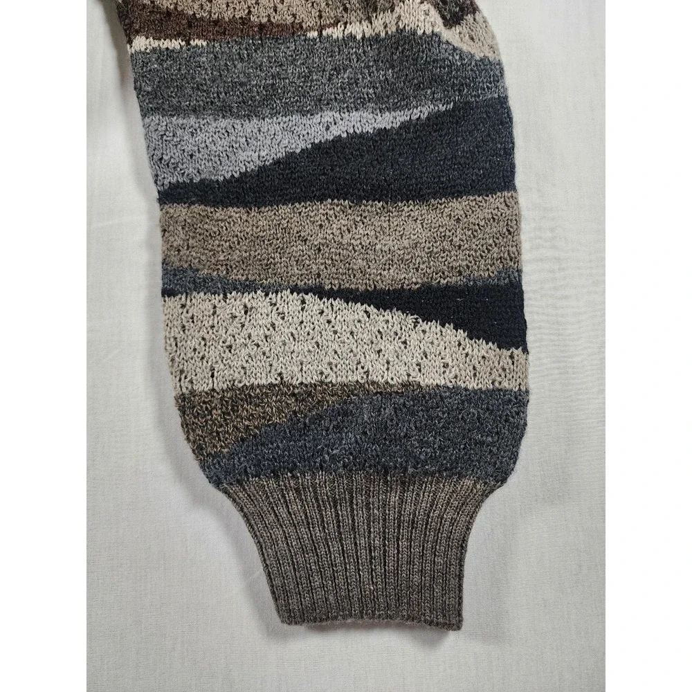 Baracuta Mens XXL Merino Wool Sweater‎ Abstract Grandpacore Crosby Coogi Style